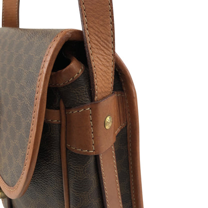 CELINE Macadam Front Buckle Shoulder bag Brown Vintage 5zhw5w