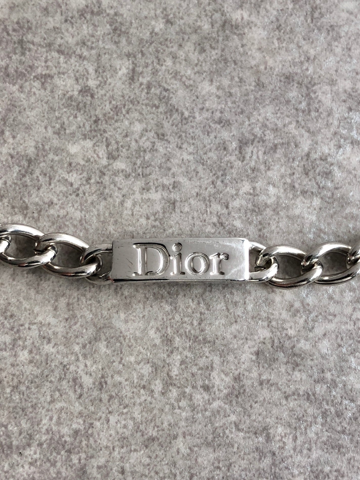 Christian Dior Logo Bracelet Silver Vintage un3gci
