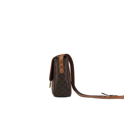 CELINE Macadam Horse Bit Shoulder bag Brown Vintage ffjd2x