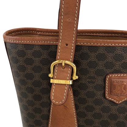 CELINE Macadam Blason Handbag Shoulder bag Brown Vintage 68dy6u