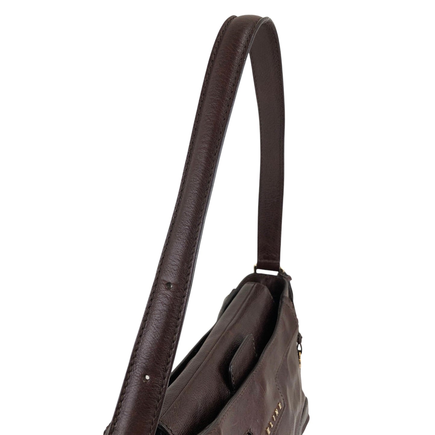 CELINE 馬車圖案肩背包 Hobobag 棕色 復古 icwcbk