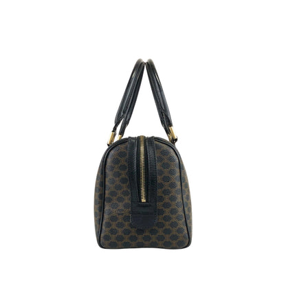 CELINE Macadam Blason Two-way Handbag Shoulder bag Black Vintage a45rtr