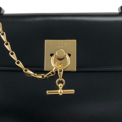 CELINE Gancini Handbag Black Vintage rtifa3