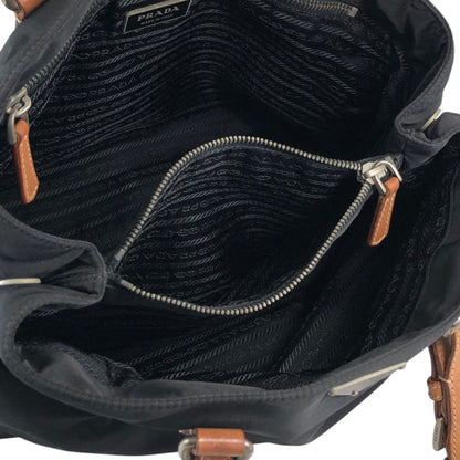 PRADA Triangle Logo Handbag Black Vintage 3gbhv8