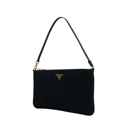 PRADA Logo Shoulder bag Black Vintage w5h4j5
