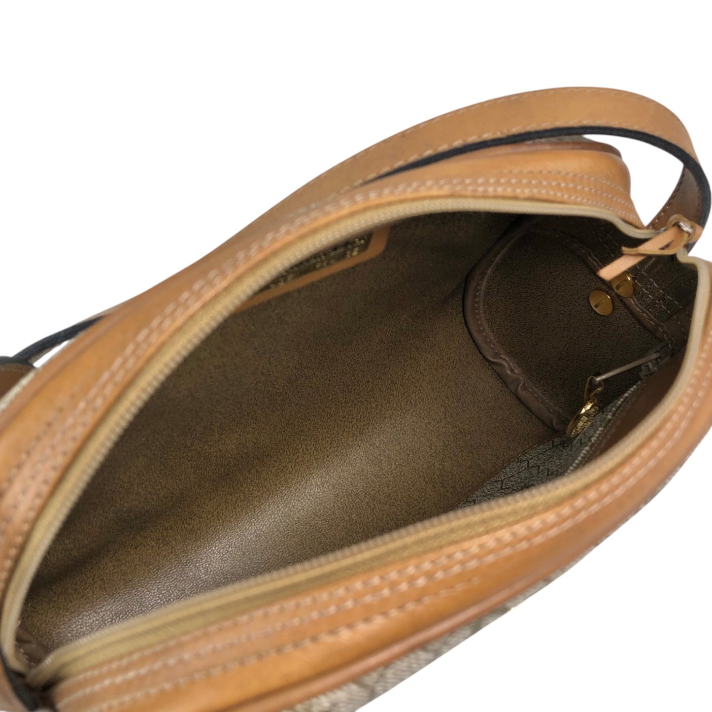 Christian Dior Honeycomb Pattern Shoulder bag Beige Vintage 72arme