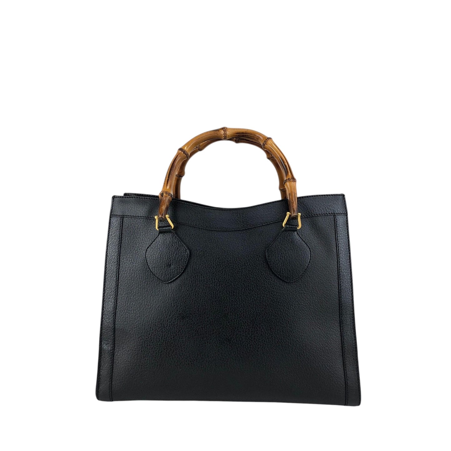 GUCCI Bamboo   Handbag Black 002・1095・0260 Vintage spzj7v