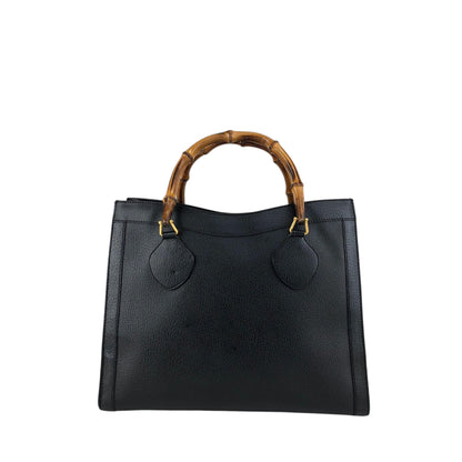 GUCCI Bamboo   Handbag Black 002・1095・0260 Vintage spzj7v