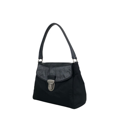 PRADA Push lock Shoulder bag Black Vintage vyves6