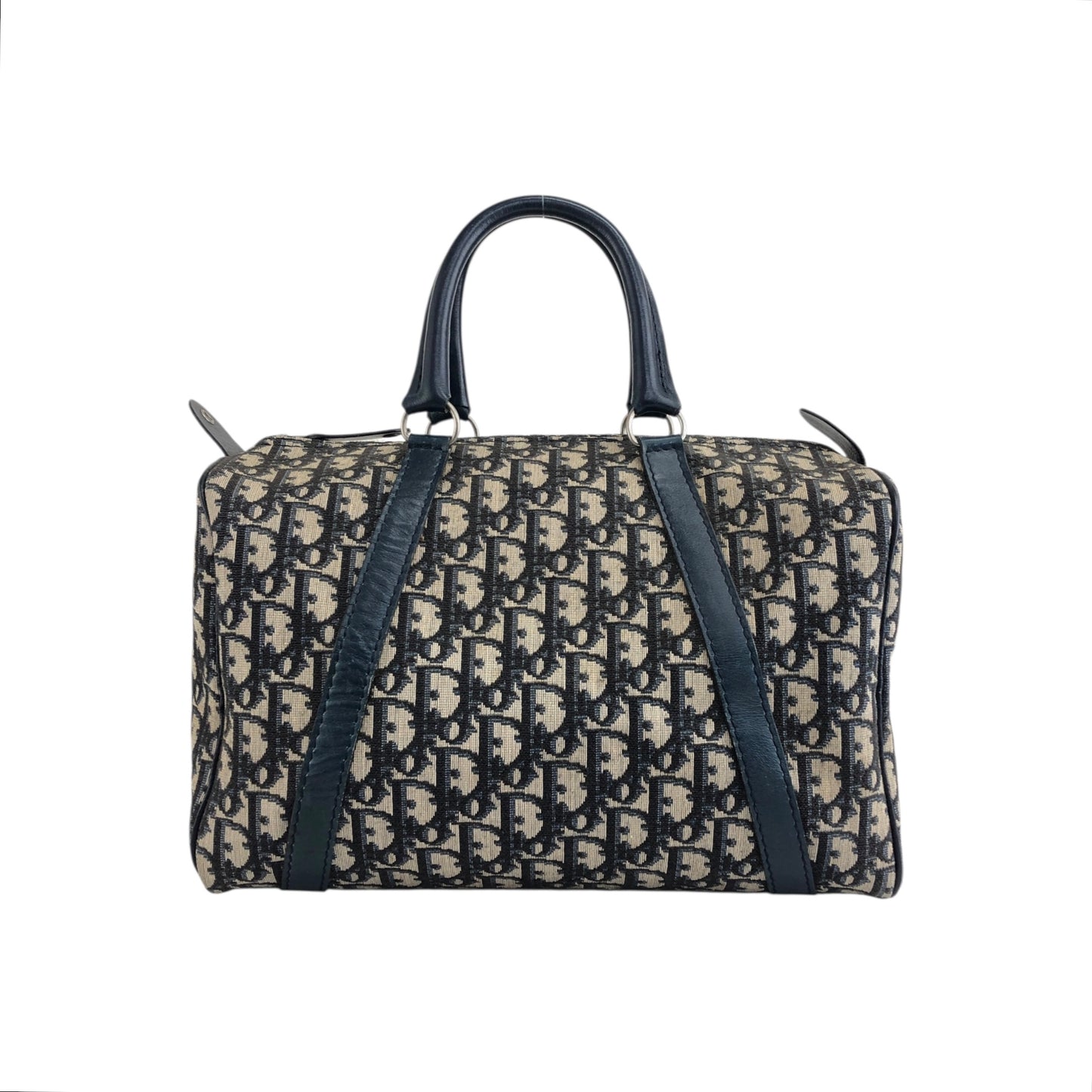 Christian Dior Trotter Handbag Boston bag Navy Vintage fw6xn6
