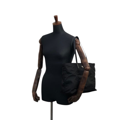 PRADA Tessuto Triangle Logo Totebag Black Vintage 3zhhwr