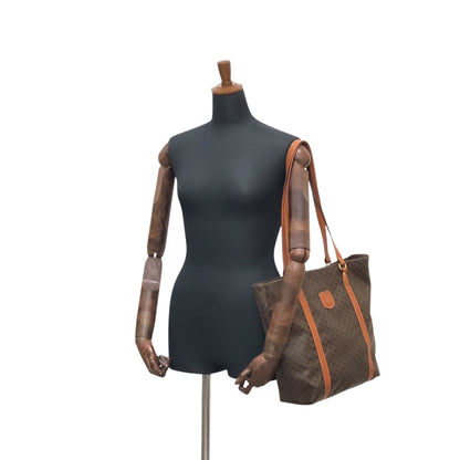 CELINE Macadam Blason Shoulder bag Totebag Brown Vintage u7fud7