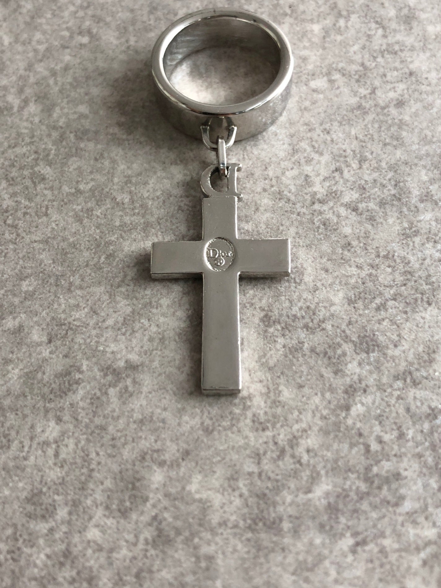 Christian Dior Ring Silver Vintage d2n645