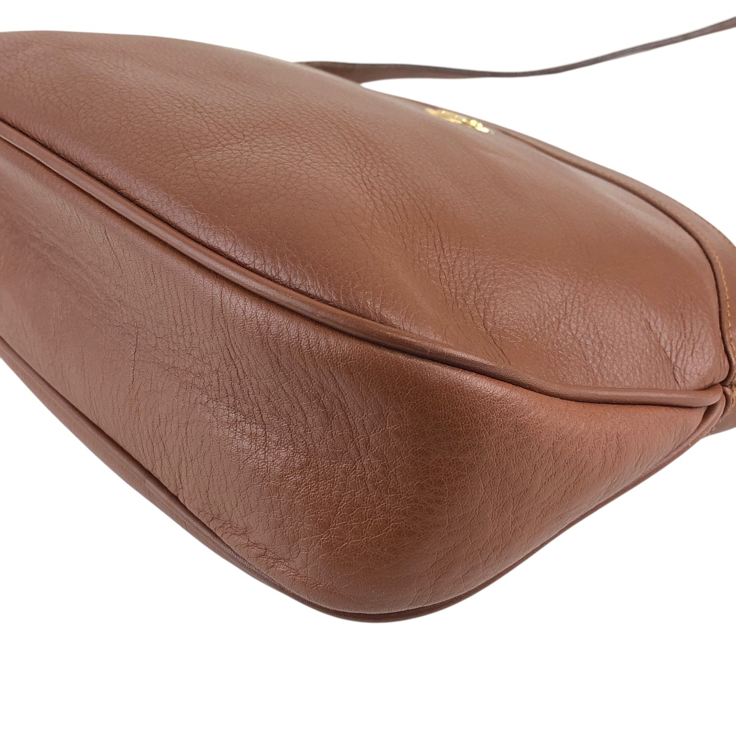 CELINE Blason Shoulder bag Brown Vintage 5amhvr