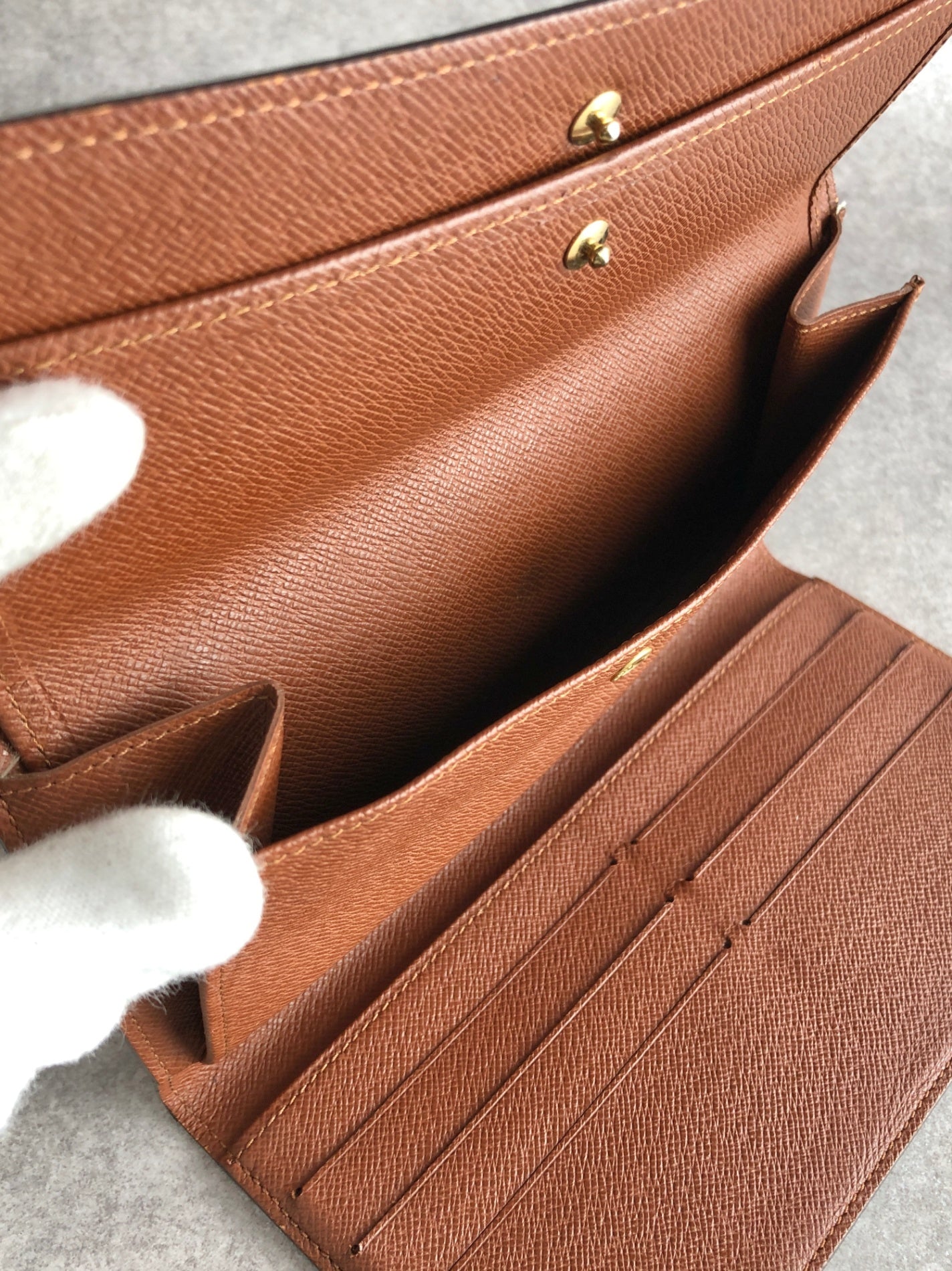 LOUIS VUITTON Monogram Long Wallet Brown M61215 Vintage nm2cm2