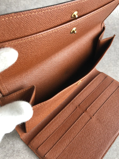 LOUIS VUITTON Monogram Long Wallet Brown M61215 Vintage nm2cm2