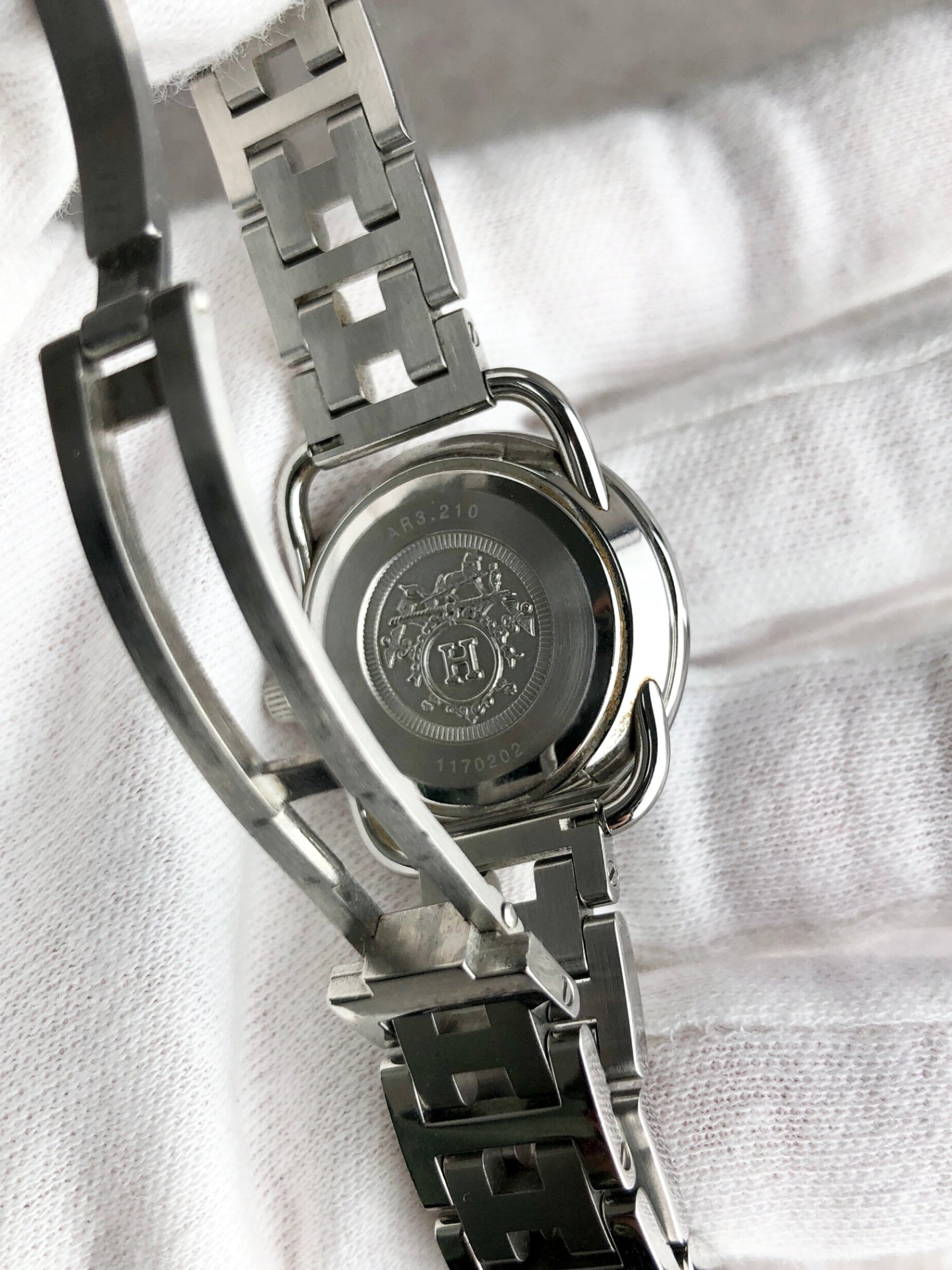 HERMES Watch Silver AR3.210 Vintage cgpxa4