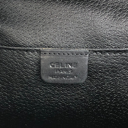 CELINE Macadam Two-way Handbag Vanity bag  Black Vintage arzrsm