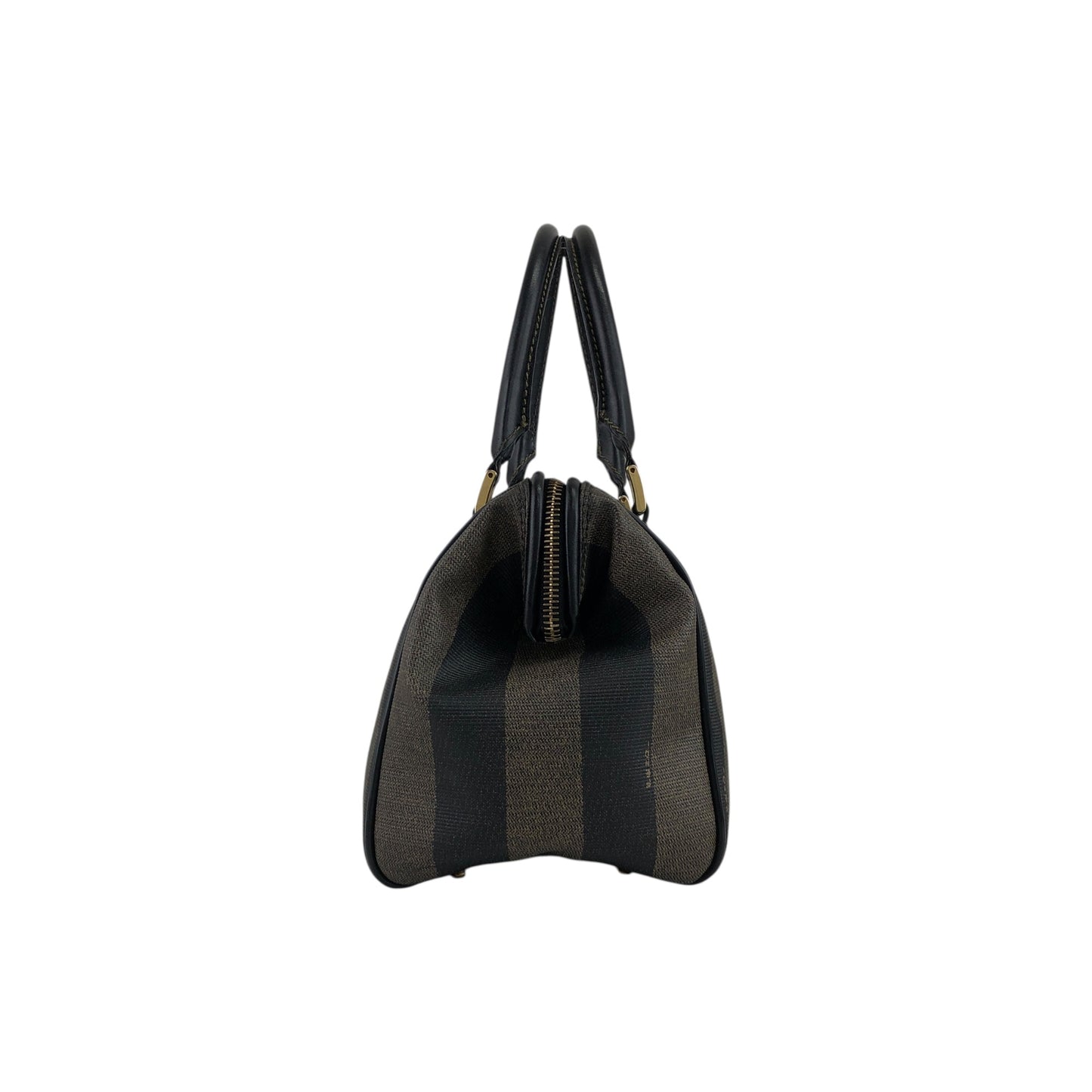 FENDI Logo Two-way Small Boston bag Shoulder bag Black Vintage 7hv23h