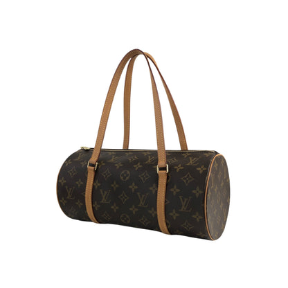 LOUIS VUITTON Monogram Handbag Brown Vintage jzv6c8
