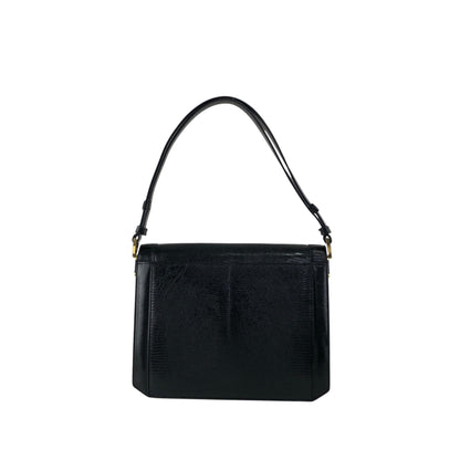 Yves Saint Laurent YSL Logo Shoulder bag Black Vintage 67eb7u