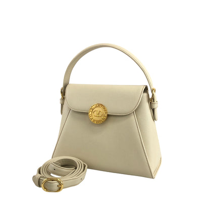 VALENTINO GARAVANI Two-way Handbag Shoulder bag Ivory Vintage t7g327