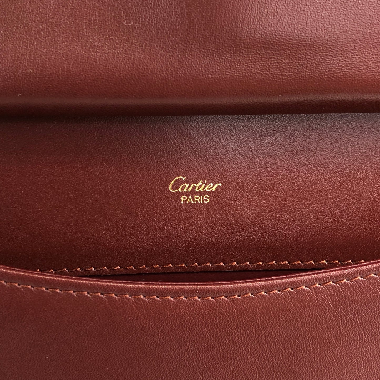 Cartier Flap Shoulder bag Bordeaux Vintage cnjkhe