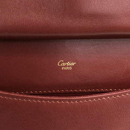 Cartier Flap Shoulder bag Bordeaux Vintage cnjkhe