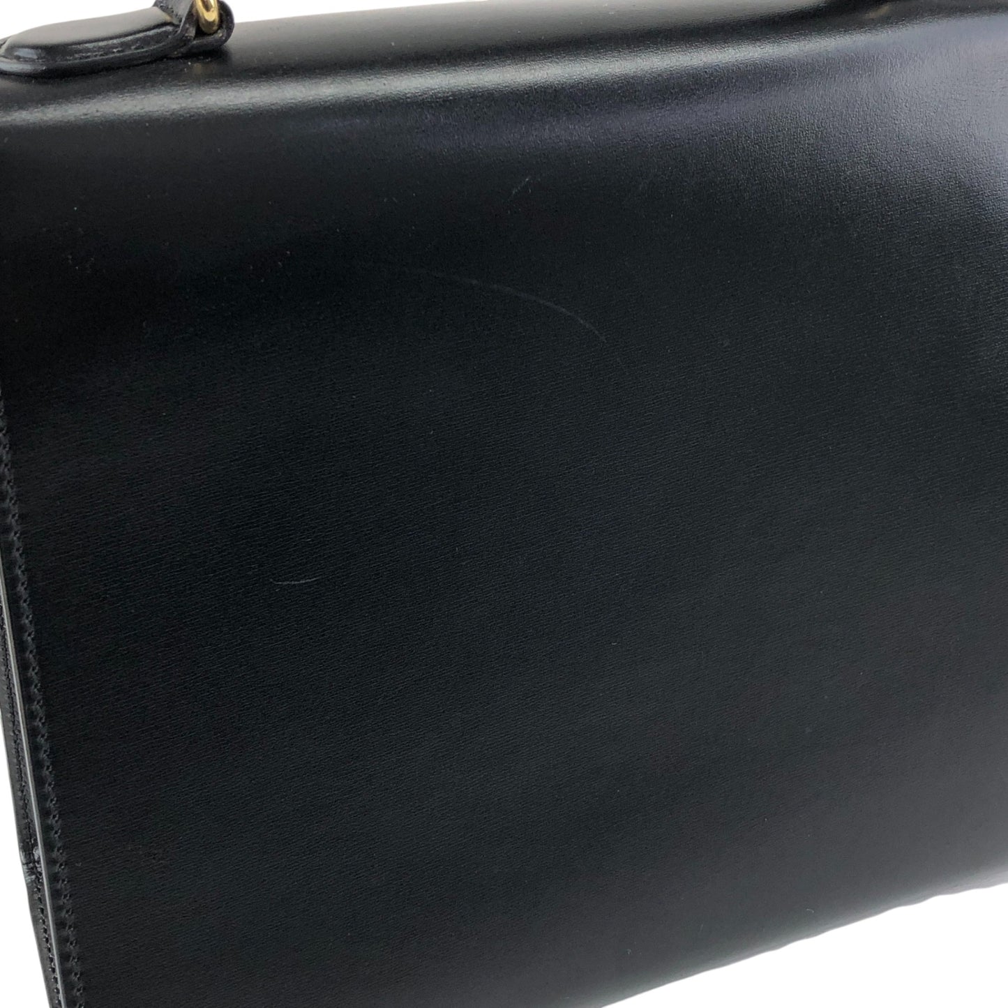 CELINE Gancini Two-way Handbag Shoulder bag Black Vintage r5552p