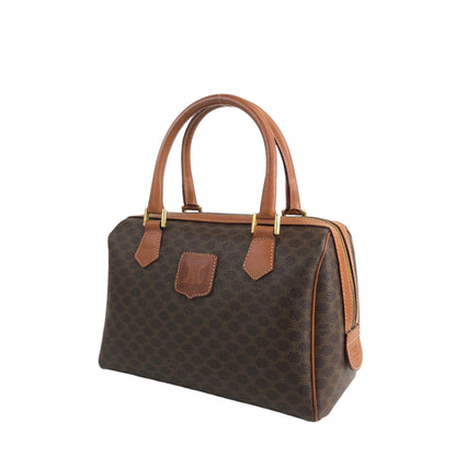 CELINE Macadam Blason Boston bag Brown Vintage iffx2u