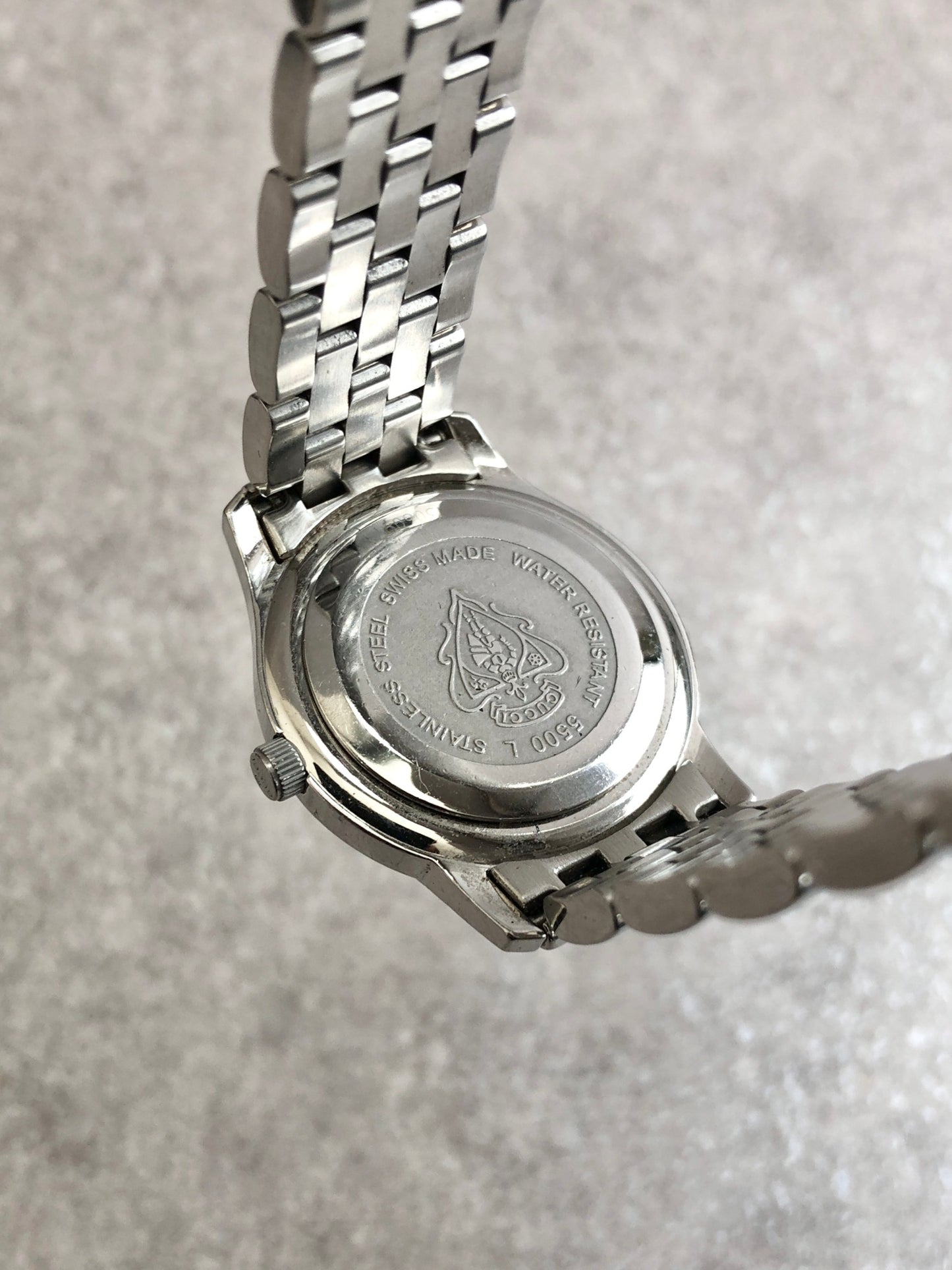 GUCCI Watch Black×Silver Vintage 5500L jbxibh