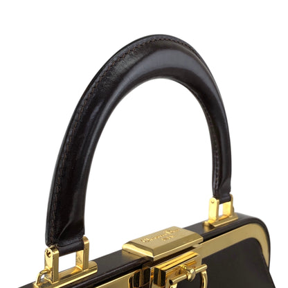 Christian Dior Metal Closure Two-way Handbag Shoulder bag Brown Vintage 2iixfe