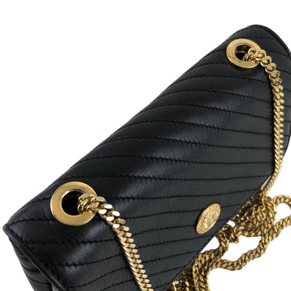 CELINE Triomphe Chain Shoulder bag Black Vintage pt5aps