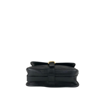 CELINE Blason Front Buckle Shoulder bag Black Vintage 4n3ttr