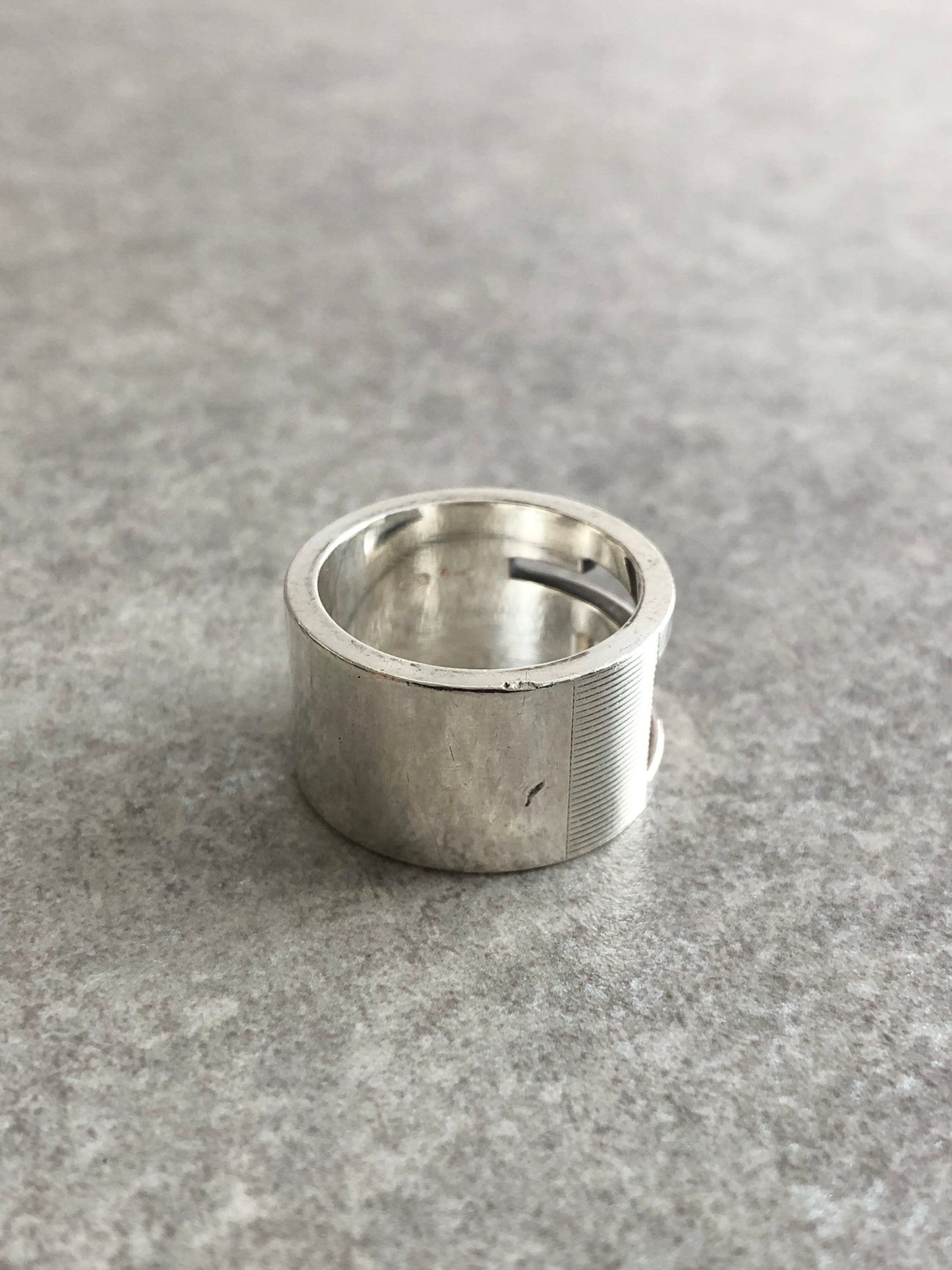 GUCCI Logo SILVER925 Ring Silver Vintage k7jbjt