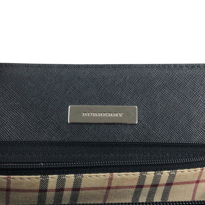 BURBERRY Logo Handbag Black Vintage jieesi