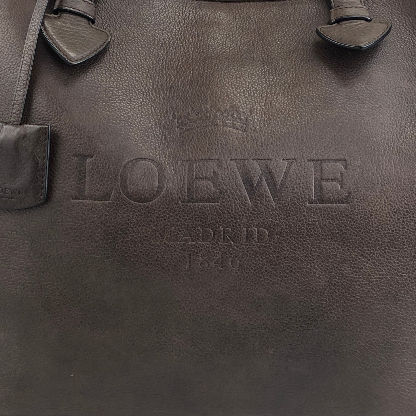 LOEWE Logo Embossed Totebag Brown Vintage je4je4