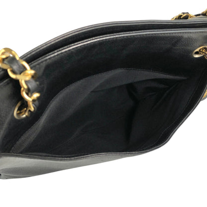 CHANEL Coco Mark Chain Shoulder bag Black Vintage gph8sd