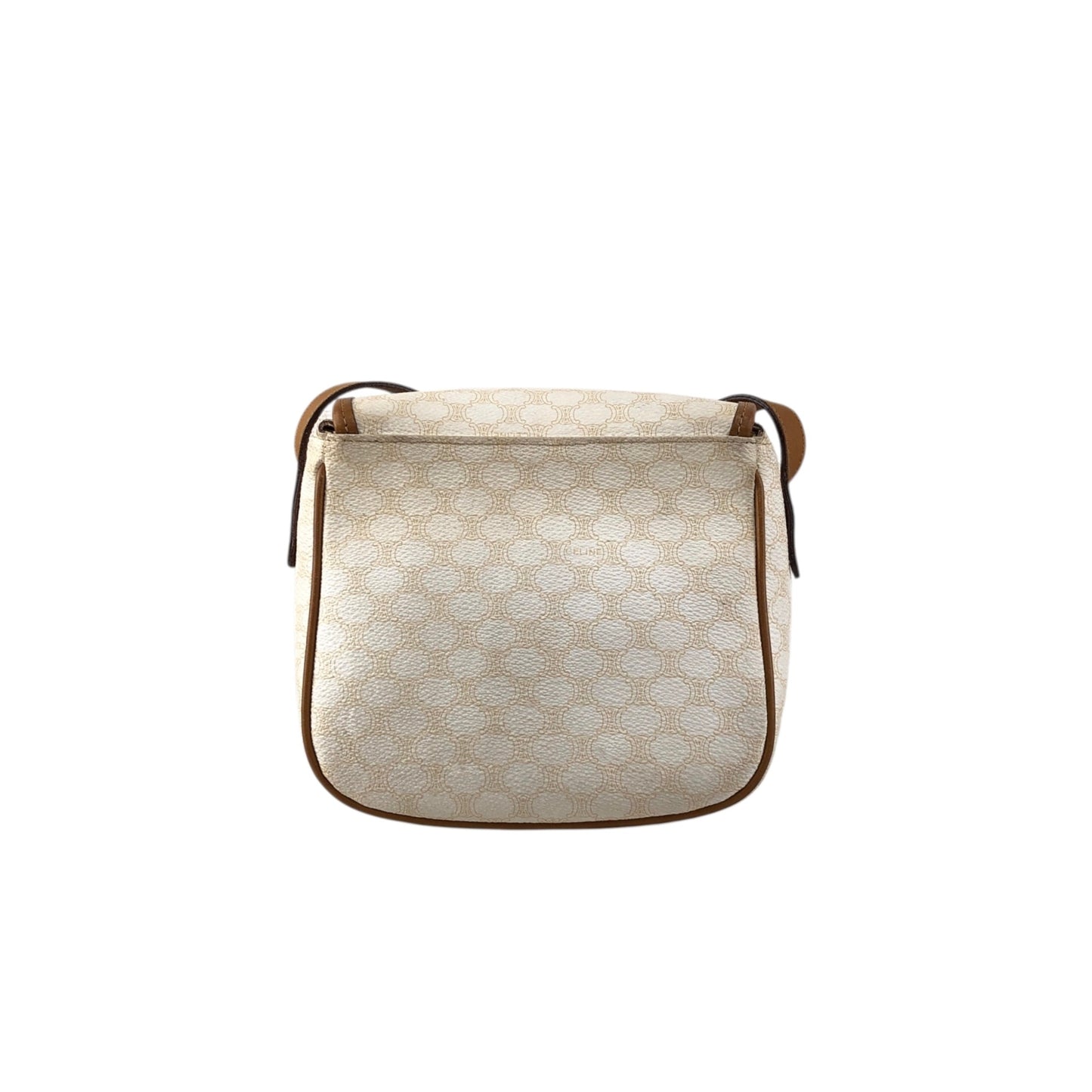 CELINE Macadam Horse Bit Shoulder bag White Vintage ctjind