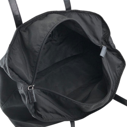 PRADA Tessuto Triangle Logo Totebag Black Vintage weepxg