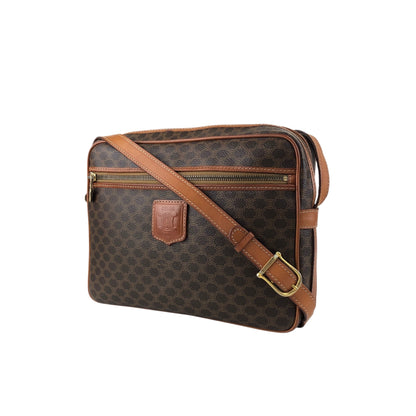 CELINE Macadam Blason Shoulder bag Brown Vintage jbdzhb