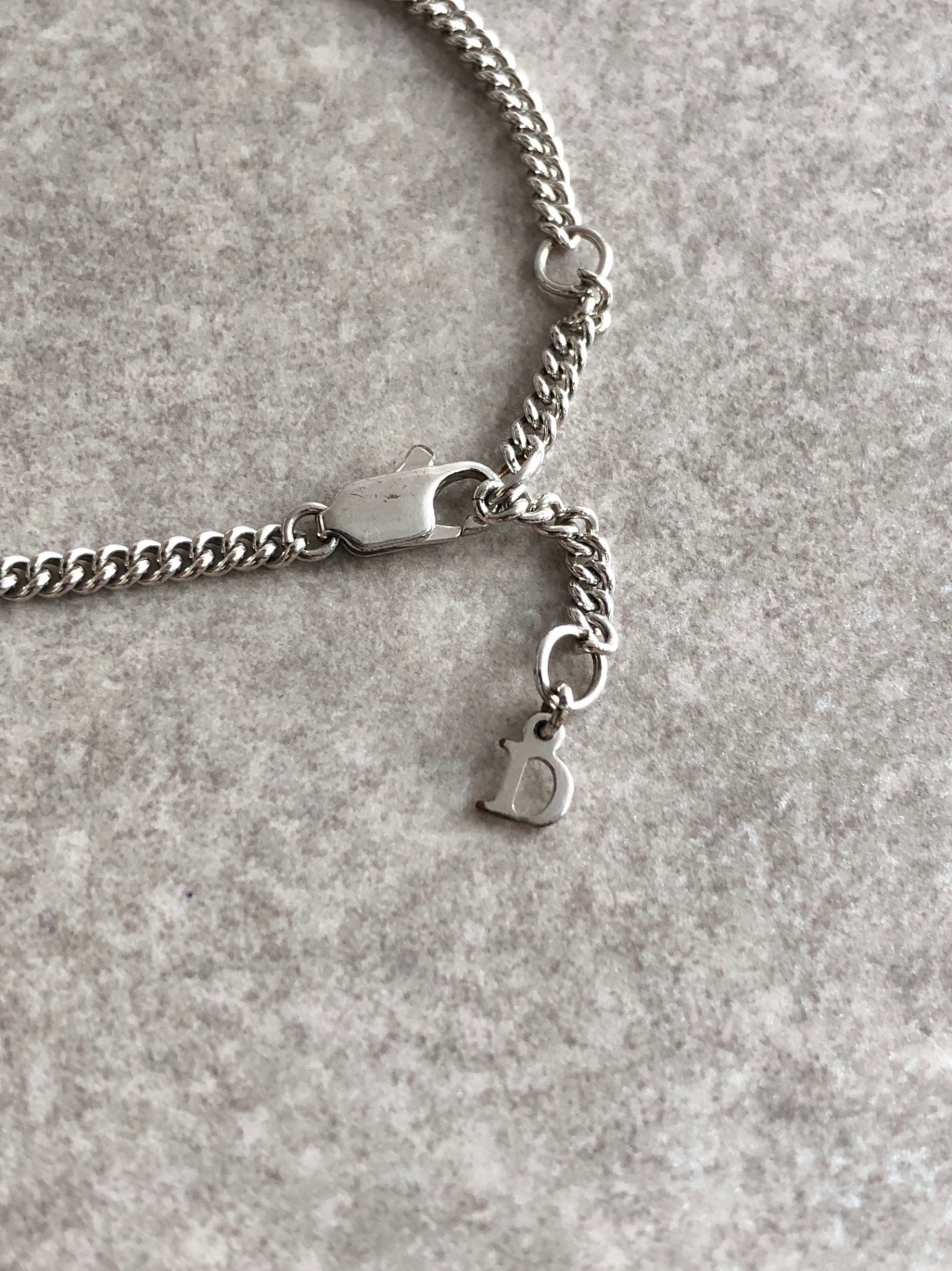 Christian Dior Logo Motif Bracelet Silver Vintage v8dhp8