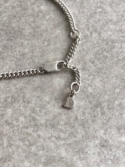 Christian Dior Logo Motif Bracelet Silver Vintage v8dhp8