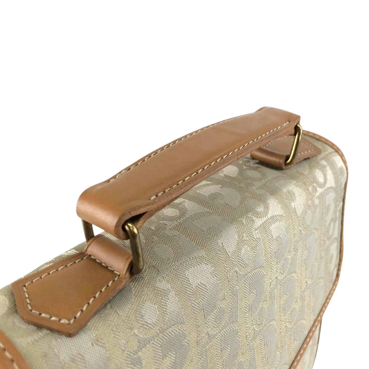 Christian Dior Trotter Handbag Beige Vintage dz5dit