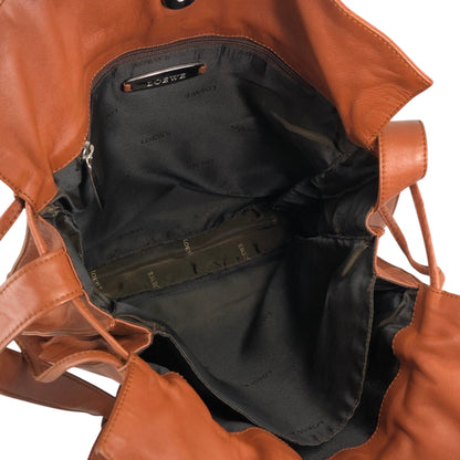 LOEWE Anagram Drawstring Shoulder bag Brown Vintage pyzej6