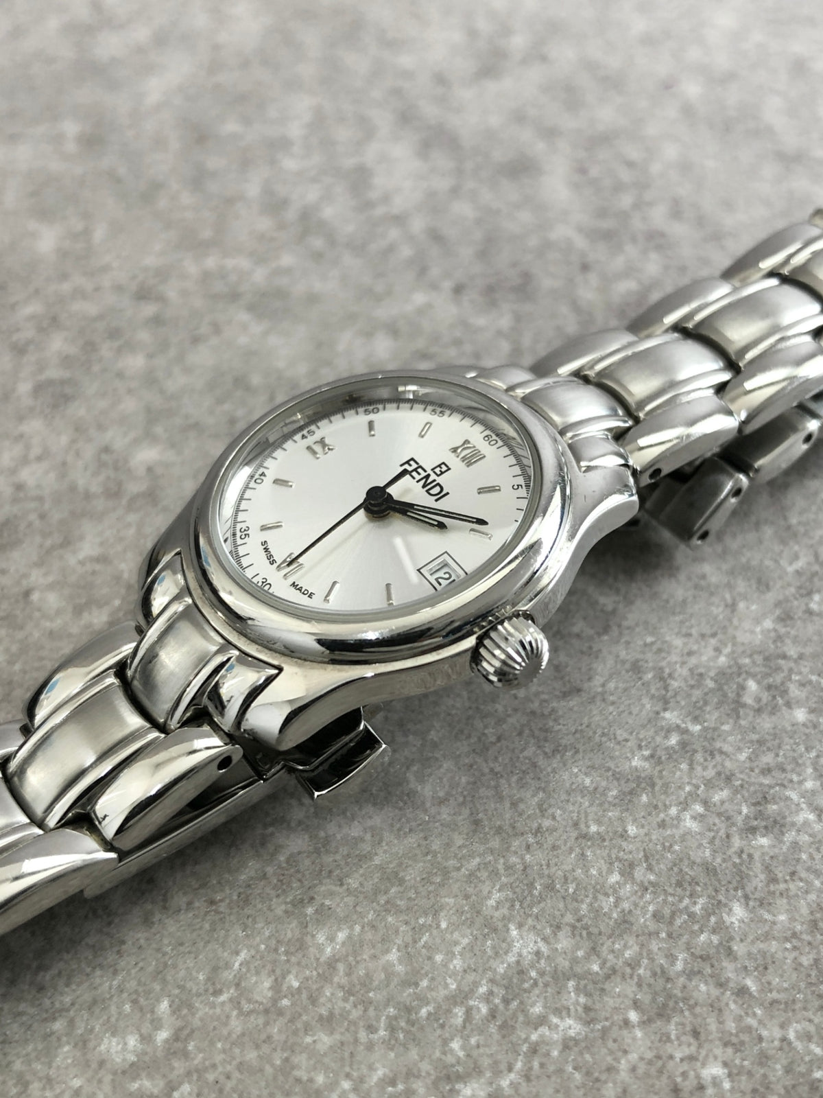 FENDI Quartz Watch Silver 210L Vintage 7n3fw5
