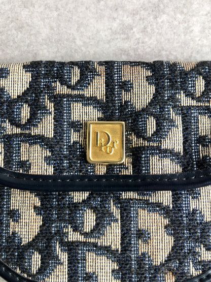 Christian Dior Trotter Logo Coin Purse Navy Vintage rmmrud