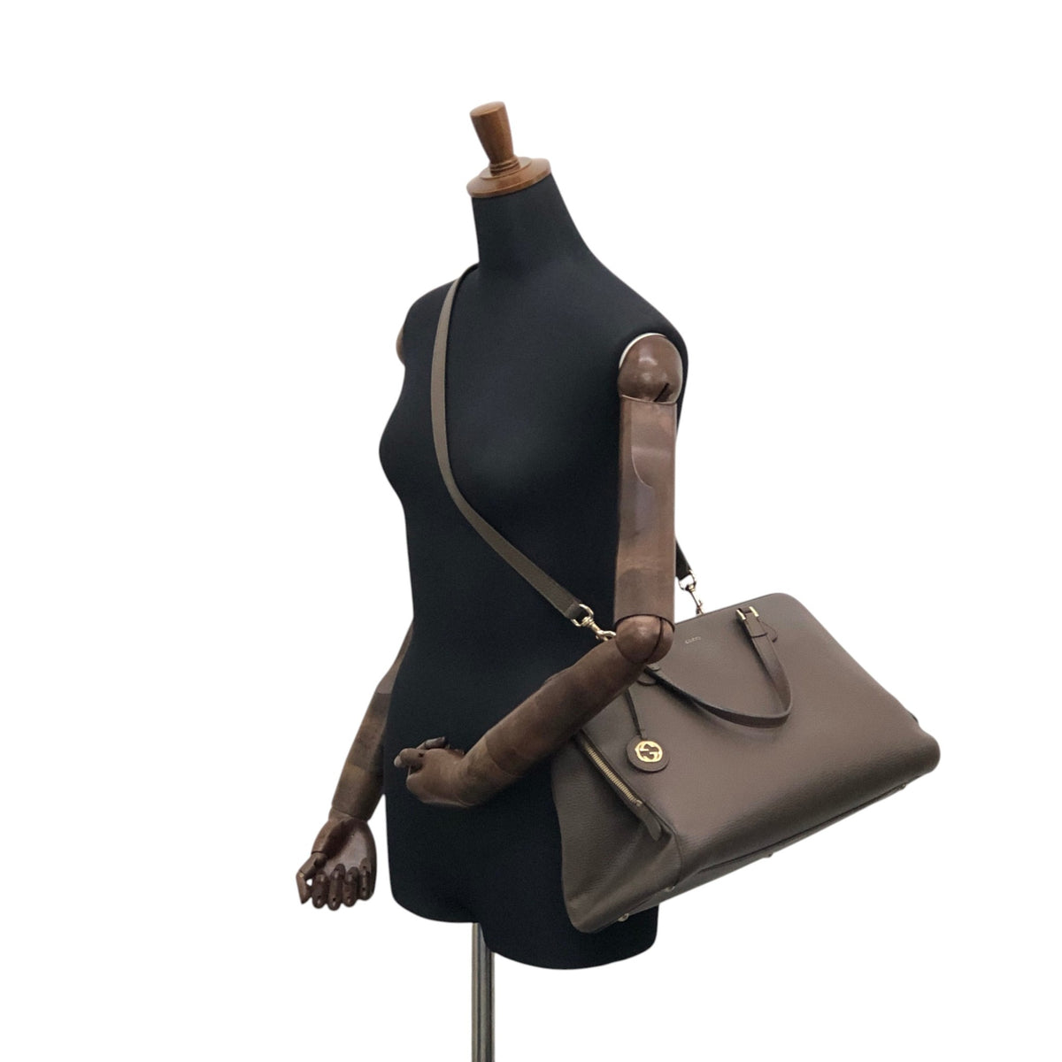 GUCCI Interlocking Two-way Handbag Shoulder bag Brown Vintage 8v35mj