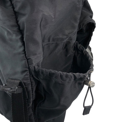 PRADA Tessuto Triangle Logo Backpack Black Vintage 6bctx4