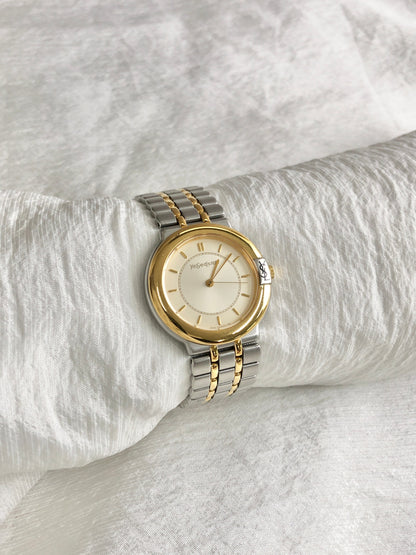 Yves Saint Laurent Watch Silver×Gold 107814 Vintage jzg86r